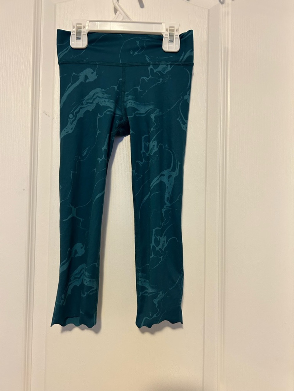 all in motion Teal Marble-Print Kids Leggings